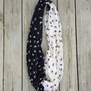 Black & White Bird Scarf